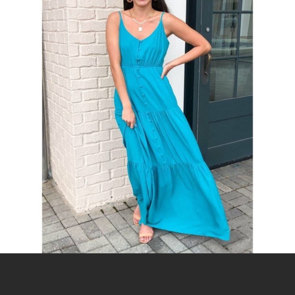 BB Dakota by Steve Madden teal maxi dress S